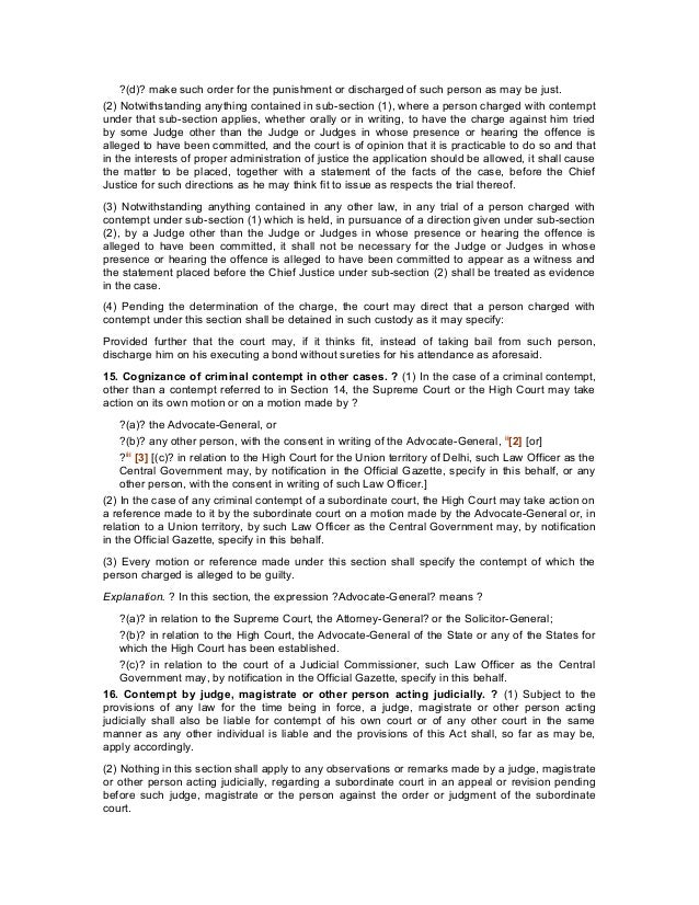 Contempt Of Court Act 1971 Pdf